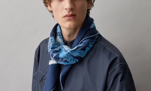 Hermès Grand Carrosse Royal men's scarf