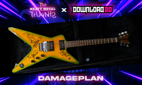 DAMAGEPLAN: Signed Dimebag Darrell signature Washburn Guitar