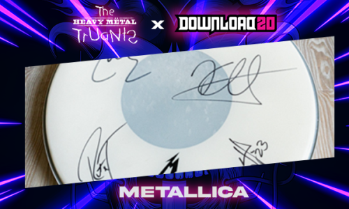 METALLICA: Signed Drum Heads from Download