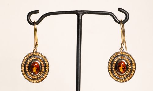 Stunning 'Step' oval citrine earrings by Solange