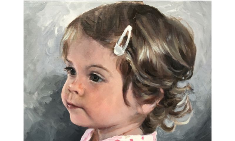 Oil-on canvas portrait by artist Taina Pearson