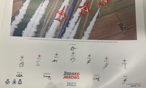 Red Arrows Limited Edition 2022 signed print