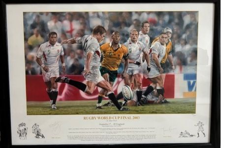 2003 Rugby World Cup Final, watercolour Limited Edition print by James Owen