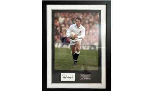 Framed and signed print of Rory Underwood